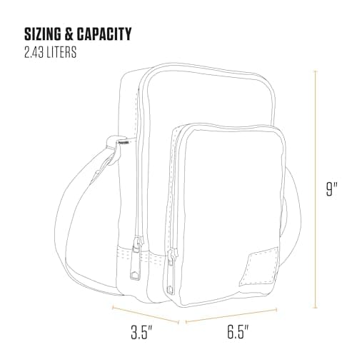 Carhartt Classic 2L Crossbody Zip Bag Black | Durable, Adjustable Crossbody Bag with Zipper Closure for Men and Women - Image 7