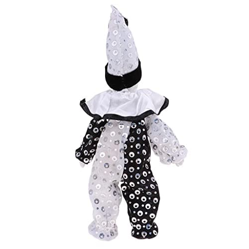DYNWAVE 9inch Clown Doll - can Sitting & Standing, Hand Painted Harlequin Doll Display Decoration,Valentin Gift - Image 4