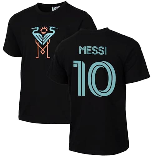 Inter Miami Lionel Messi #10 Youth Boys (8-20) Black Alternate Heron Third Jersey Tee (US, Numeric, 10, 12, Regular, Black)