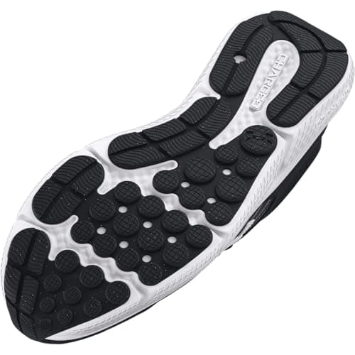 Under Armour Men's Charged Assert 10 Shoes, (001) Black/Black/White, 12 - Image 3