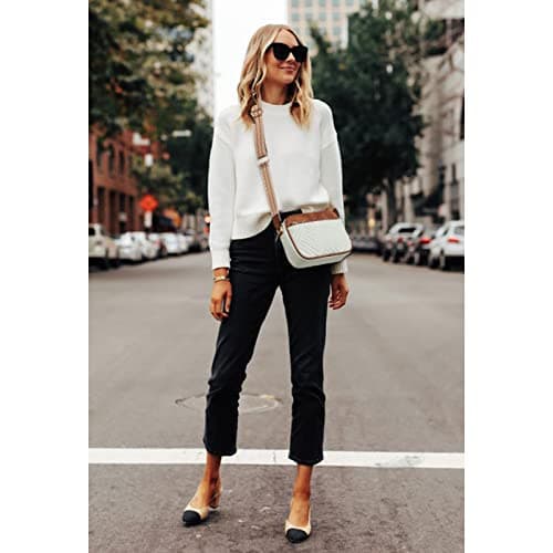 BOSTANTEN Quilted Crossbody Bags for Women Vegan Leather Purses Small Shoulder Handbags with Wide Strap Beige with Brown - Image 2