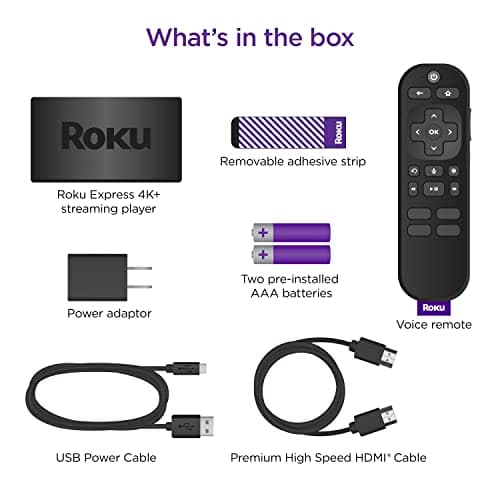 Roku Express 4K+ | Roku Streaming Device 4K/HDR with Voice Remote, Free & Live TV - Image 5