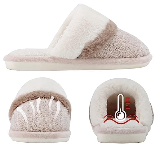 Cozy Slippers for Women Indoor and Outdoor Fuzzy House Shoes with Memory Foam Anti-Skid Sole Gifts for Women Mom Ladies her - Image 2