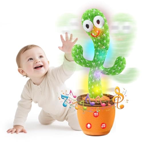 SANJOIN Dancing Talking Cactus Toy for Baby Toddler, Boys Girls Gifts Singing Mimicking Recording Repeating What You Say Baby Toys with 120 English Songs (Adjustable Volume) - Image 8
