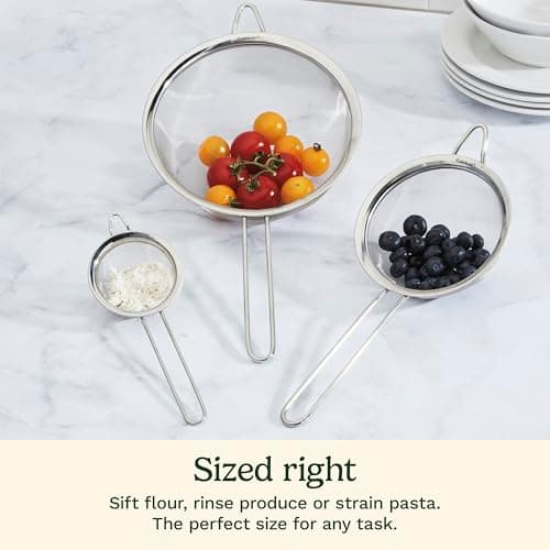 Cuisinart Mesh Strainers, 3 Count (Pack of 1) Set, CTG-00-3MS Silver - Image 4