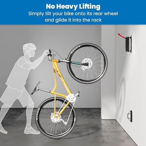 Mount-It! Swivel Bike Wall Mount – Heavy-Duty Vertical Bike Rack for Garage & Home – Space-Saving Wall Mounted Bike Hanger – Holds Up to 66 lbs – Bike Storage Hook for Road, Mountain & Hybrid Bikes - Image 2
