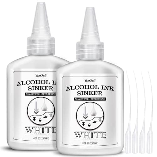 White Alcohol Ink for Epoxy Resin - 4 Ounce White Color Alcohol-Based Resin Ink for Resin Petri, Resin Tumblers, Coaster Making, White Alcohol Paint Epoxy Resin Pigment for Painting, Yupo, Resin Art