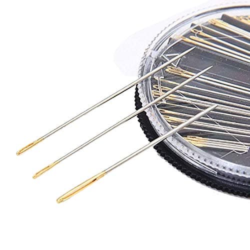 30pcs 9 Teeth Stainless Steel Snap Comb Wig Clips, Hair Extension Clips, Wig Accessories Clip with 30 Assorted Sewing Needles and 2 Rolls Thread (Beige) Beige 9-Teeth 30pcs - Image 6