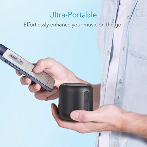 Soundcore Anker Mini, Super-Portable Bluetooth Speaker with FM Radio, 15-Hour Playtime, 66 ft Bluetooth Range, Enhanced Bass, Noise-Cancelling Microphone for Leisure and Work Use - Image 2