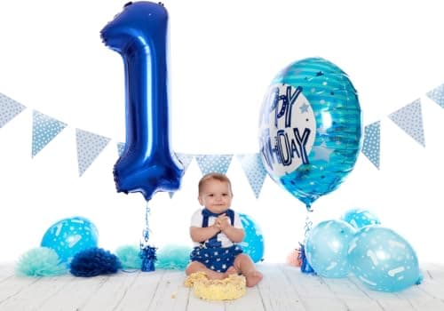 40 Inch Navy Blue 1 Balloon for First Birthday, Blue One 1st Number Balloon Birthday Decorations for Boy Man Toddler Baby, 10th 21st, Giant Number 1 Balloon - Image 7