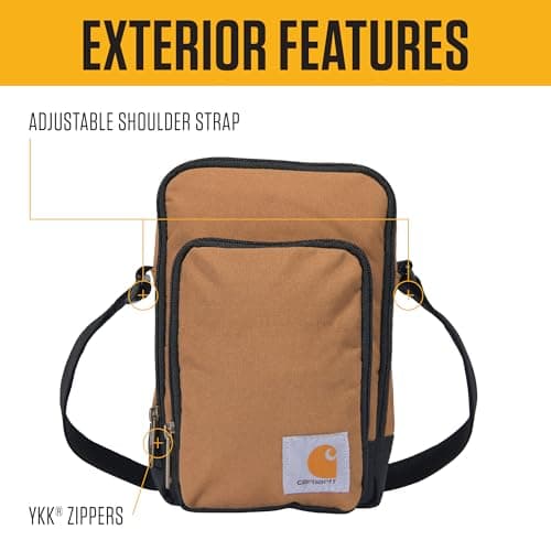 Carhartt Classic 2L Crossbody Zip Bag Black | Durable, Adjustable Crossbody Bag with Zipper Closure for Men and Women - Image 4