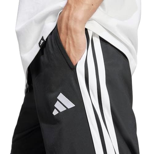 adidas Mens 3-Stripes Tricot Regular Fit Open Hem Sportswear Track Pants, Black, Large - Image 4