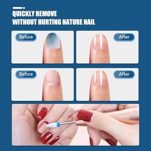 Depvko 21pcs Nail Drill Bits Sets, 3/32 Inch Cuticle Electric Nail File and Ceramic Acrylic Gel Nail Bit Kit, Acrylic Nail Art Tools, Carbide Remover Bits for Manicure Pedicure, Home Salon - Image 5