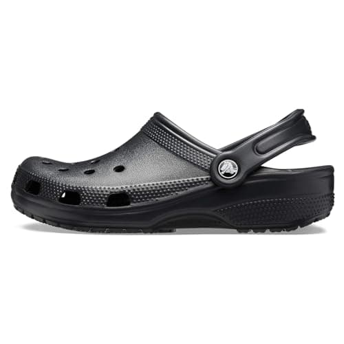Crocs Unisex-Adult Classic Clog, Black, 9 Women/7 Men | Clogs for Women and Men
