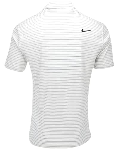 Nike Men's Dri-FIT Tour Golf Polo White | Black (Stripes) Large - Image 2