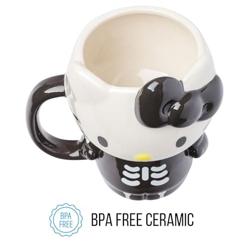 Silver Buffalo Sanrio Hello Kitty Halloween Skeleton Costume Ceramic 3D Sculpted Mug, 20 Ounces - Image 6