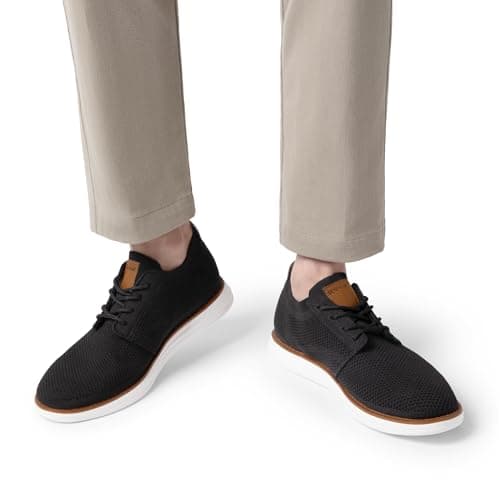 Bruno Marc Men's KnitFlex Breeze Mesh Sneakers Oxfords Lace-Up Lightweight Casual Walking Shoes,Size 11,Black,GRAND-01 - Image 6