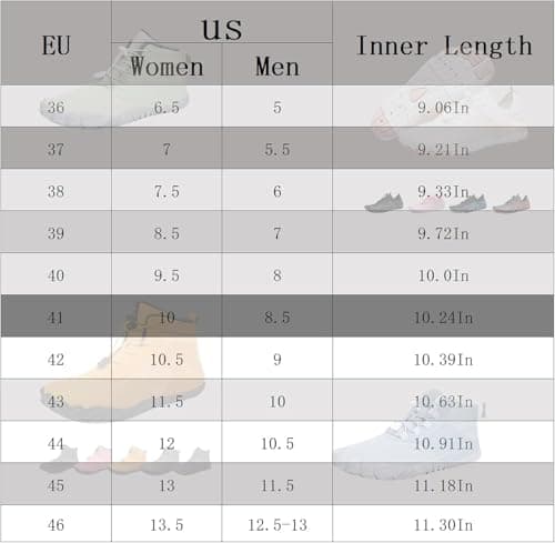 Hike Barefoot Shoes Womens Men Footwear,Pro-Healthy&Non-Slip Water Shoe for Women Men, Wide Toe Running Shoes Boots Sneakers Unisex White - Image 2