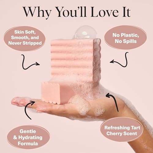 Kitsch Cleansing Tart Cherry Soap Bar with Refreshing Scent - Eco-Friendly Body Wash Women Love - Cherry Solid Bar Soap for Daily Use - Silicone, Sulfate and Paraben Free, Made in USA - 4oz - Image 5