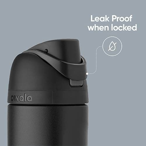 Owala FreeSip Insulated Stainless Steel Water Bottle with Straw, BPA-Free Sports Water Bottle, Great for Travel, 24 Oz, Very, Very Dark - Image 6
