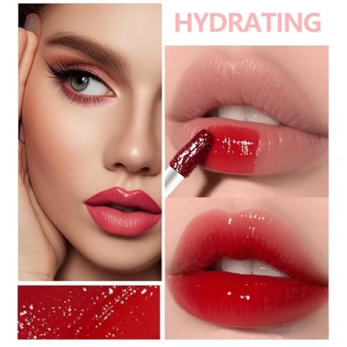 Eakroo 6 Colors Lip Tint Stain Mini Liquid Lipstick, Korean Lip Gloss Moisturizing Natural, Multi-Use Lip and Cheek Tint, Non-Stick Cup, Lightweight, High Pigment, Long-Lasting, Vivid Color - Image 2