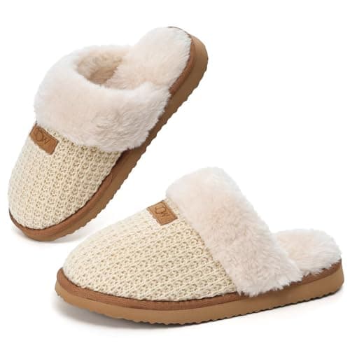 OOW Cozy House Slippers for Women with Memory Foam Soft Warm Fuzzy Slippers Women Home Womens Slipper Shoes for Indoor - Image 2