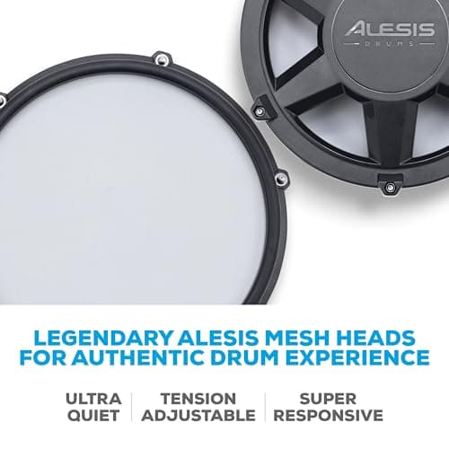 Alesis Nitro Max Kit Electric Drum Set with Quiet Mesh Pads, 10" Dual Zone Snare, Bluetooth, 440+ Authentic Sounds, Drumeo, USB MIDI, Kick Pedal - Image 8
