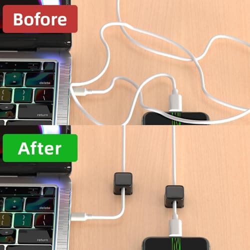 8 Pack Cord Organizer Holder,Costop Strong Adhesive Desk Cable Management Magnetic Easy Open,Organize Phone Charging Cords Wire Holder Organizer Neatly for Home,Office,Car,Desk,Nightstand - Image 8
