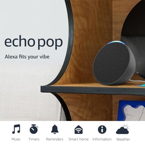 Amazon Echo Pop (newest model), Our smallest Alexa speaker, Fits in any room, Charcoal - Image 7