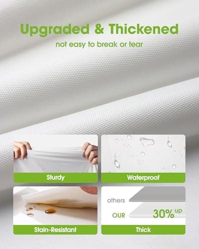 Pureegg Plastic Table Cloth Disposable 10 Pack, 54 x 108 Inch Table Cloths, Party, Picnic, Wedding, Decorative Tablecloths, Rectangle, White Plastic Cover, Leakproof & Sturdy, White - Image 3