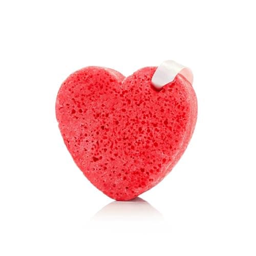 Spongellé Scarlet Blush Heart Buffer – All-in-One Exfoliating Sponge & Body Wash for Valentine's & Mother's Day Gifts - Image 4