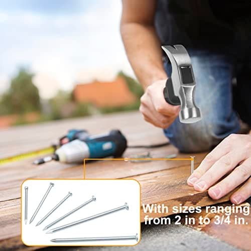 KURUI 700pcs Hardware Nails for Hanging Pictures, Up to 2"-Long Finish Nails Assortment Kit for Wall Art Decor, 640 Frame Nails and 60 Small Finishing Nails for Drywall Wood - Silver Picture Hangers - Image 6