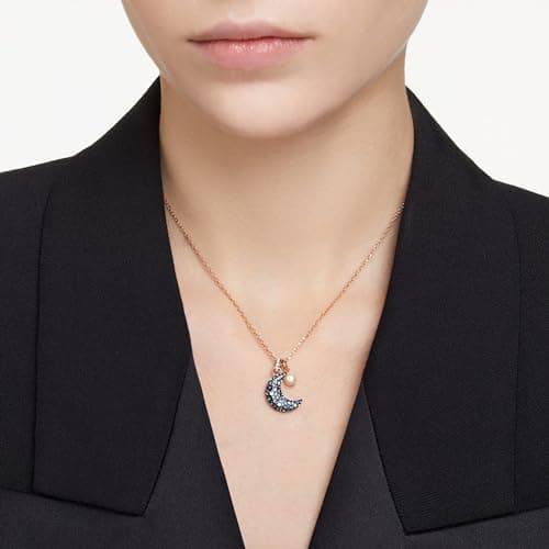 Swarovski Sublima pendant, Moon, Multicolored, Rose gold-tone Finished - Image 5