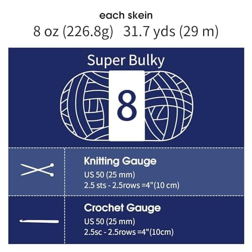 MABOZOO Assorted Chunky Yarn for Crocheting 8 Pack,Fluffy Jumbo Chenille Yarn,Soft Plush Yarn Bulky,Giant Thick Fuzzy Yarn for Hand or Arm Knitting,Cream & Multi Blue(31.7 yds,8 oz Each Skein) - Image 8