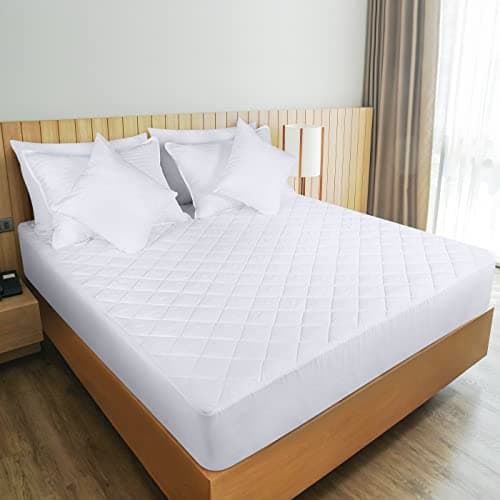 Utopia Bedding Quilted Fitted Mattress Pad, King Size, Elastic Fitted Mattress Topper Protector and Cover Stretches up to 16 Inches Deep, Machine Washable (White) - Image 6