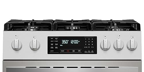 Kenmore Front Control Gas Range Oven with 5 Cooktop Burners, True Convection, Steam and Self Clean, Freestanding Stainless Steel Stove and Oven, 4.8 cu. ft. Capacity - Image 7