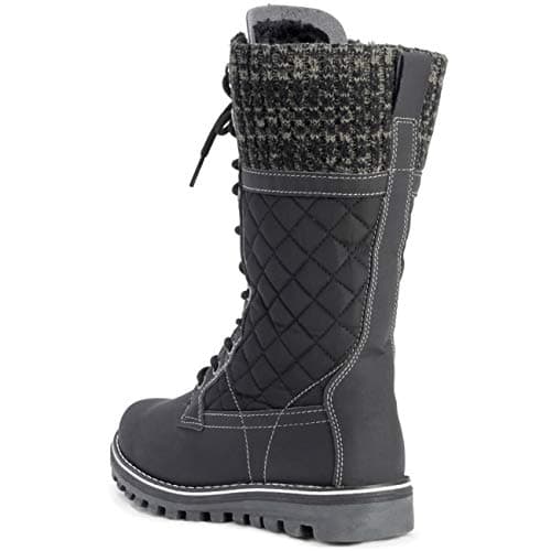 POLAR Womens Winter Thermal Snow Outdoor Warm Mid Calf Waterproof Durable Boot - Black - US5/EU36 - YC0376 - Image 5