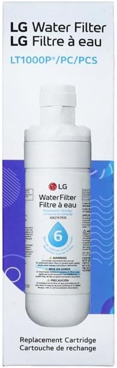 LG LT1000P - 6 Month / 200 Gallon Capacity Replacement Refrigerator Water Filter (NSF42, NSF53, and NSF401) ADQ74793501, ADQ75795105, AGF80300704, or AGF80300705 White 1 Pack - Image 8