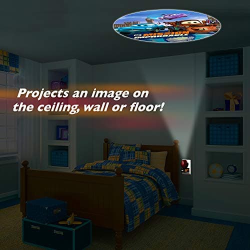 Projectables Pixar Cars LED Kids Night Light, Plug-In, Projector, Dusk-to-Dawn, Lightning McQueen, Galaxy Light, Hallway, Bedroom, Nursery, Playroom, Gaming Room, 11740 - Image 2