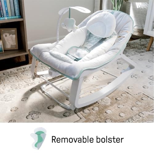 Ingenuity Keep Cozy 3-in-1 Grow with Me Vibrating Baby Bouncer, Seat & Infant to Toddler Rocker, Vibrations & -Toy Bar, 0-30 Months Up to 40 lbs (Weaver) - Image 8