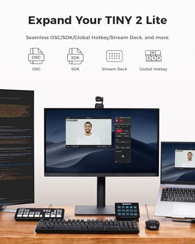 OBSBOT Tiny 2 Lite 4K Webcam for PC, AI Tracking PTZ Streaming Camera with 1/2" Sensor, Gesture Control, 60 FPS, HDR, Microphones, Web Camera for Desktop Computer, Laptop, Meeting, Video Calls, etc. - Image 9
