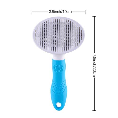 Cat Grooming Brush, Pets Skin Friendly Self Cleaning Slicker Massage Brushes for Shedding Dogs Cats Hair Gentle Remove Loose Undercoat with Long or Short Hairs for All Fur Type- UPGRADED - Image 4