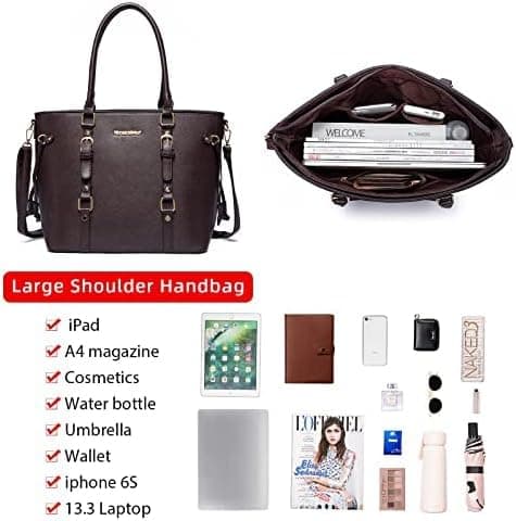 Montana West 3PCS Purses for Women Tote Bag and Wallet Set Shoulder Satchel Handbags *Coffee - Image 5