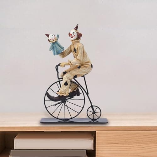 Bothyi Clown Figurine Clown Statue Sculpture Collection Statuette Desk Ornament for Table Centerpiece Cabinet Dining Room Decor Gift, Style C - Image 4