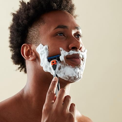 Amazon Basics 5-Blade MotionSphere Men's Razor with Dual Lubrication and Precision Trimmer, 17 Piece Set, 1 Handle & 16 Cartridges, Black - Image 7