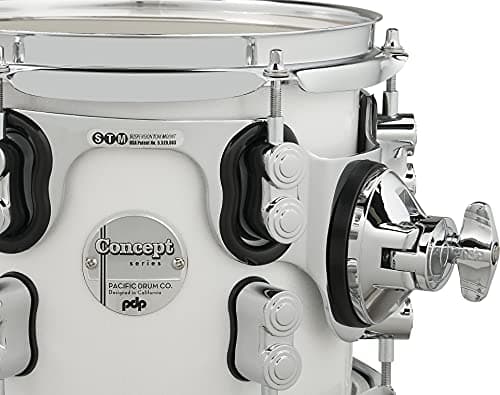 PDP By DW 7-Piece Concept Maple Shell Pack with Chrome Hardware Pearlescent White - Image 6