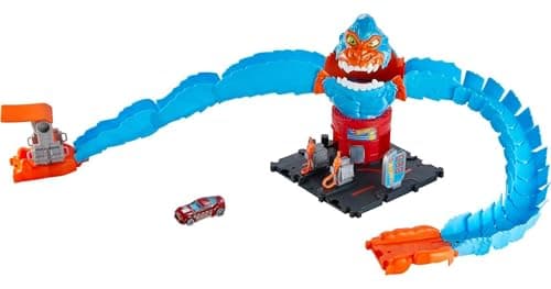 Hot Wheels City Wreck & Ride Gorilla Attack with 1 Car, Connects to Other Sets, Gas Station-Themed Set, Gift for Kids 4 to 8 Years Old - Image 7