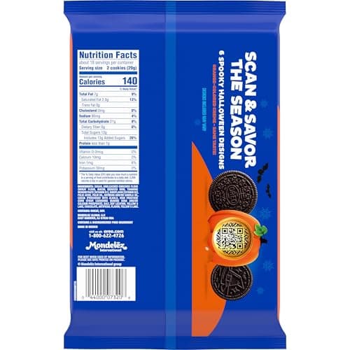 OREO Orange Creme Chocolate Sandwich Cookies, Limited Edition, Halloween Cookies, 18.71 oz - Image 13