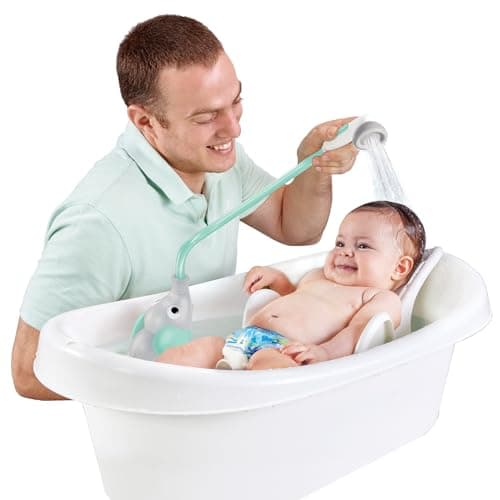 Yookidoo Baby Bath Shower Head - Elephant Water Pump with Trunk Spout Rinser - Control Water Flow from 2 Elephant Trunk Knobs for Maximum Fun in Tub or Sink for Newborn Babies - Image 4