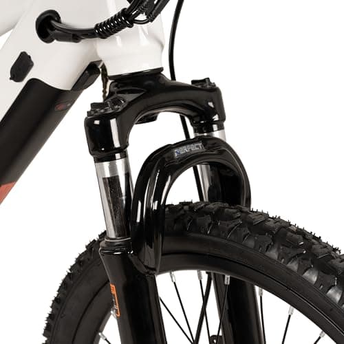 JOYSTAR 20 Inch Electric Bike for Kids Teens 7+ with 250W Brushless Motor, 15 Miles 15MPH Electric Mountain Bicycle with Removable Battery, Safe Mini Ebikes with Dual Disc Brakes, White - Image 7